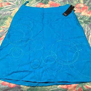 Valerie Stevens Turquoise skirt new with tags